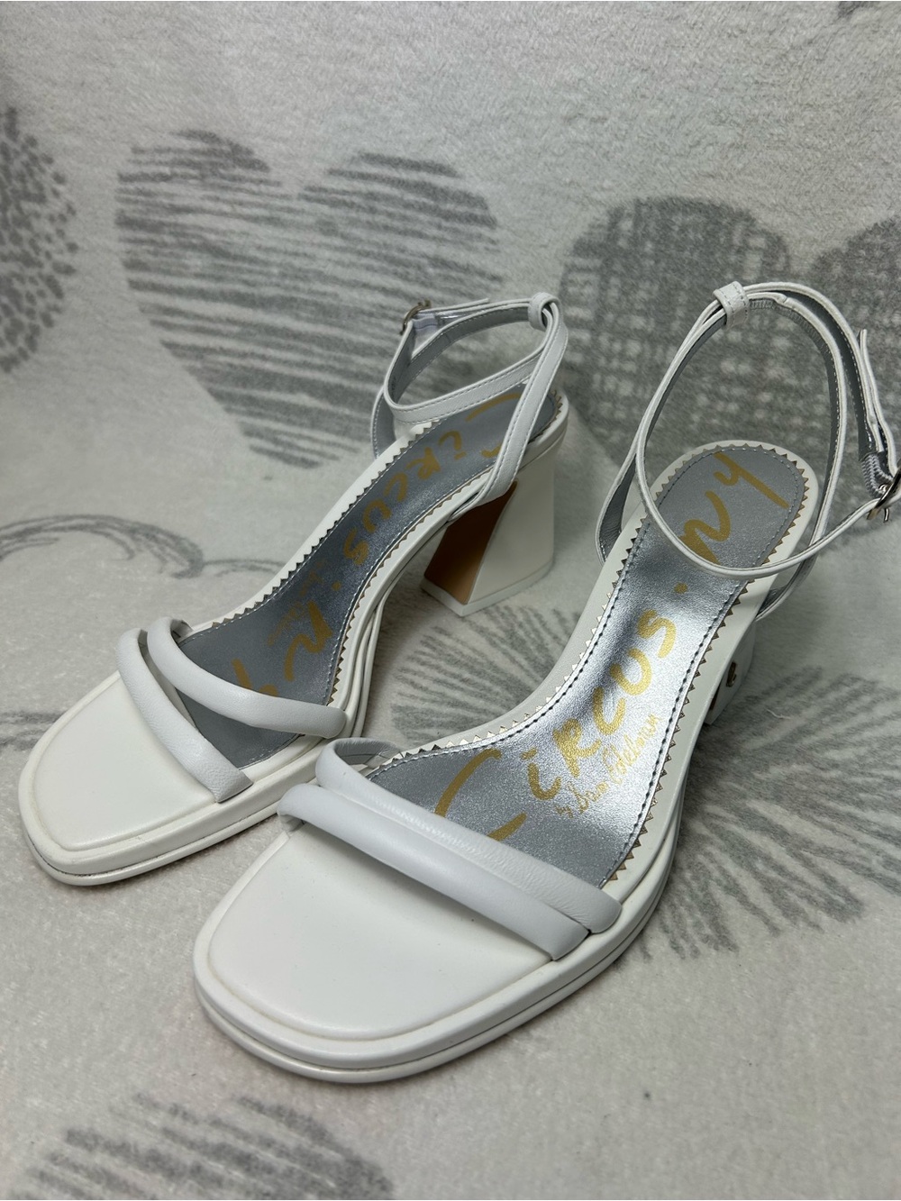 Circus NY By Sam Edelman Holly White Ankle Strap Sandels Sz 11